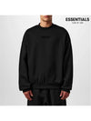 Fear of God Essentials Logo Applique Cotton Blend Jersey Sweatshirt Black - FEAR OF GOD ESSENTIALS - BALAAN 3