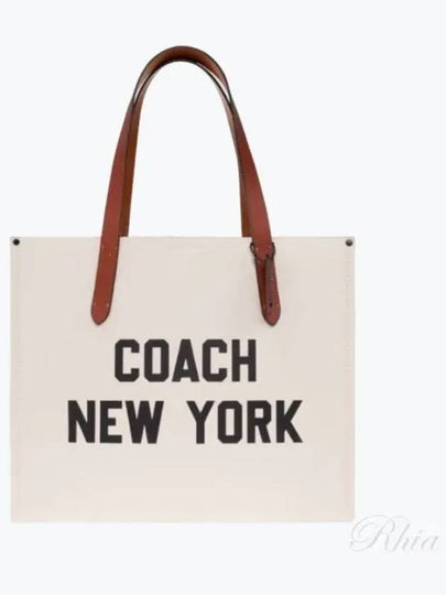 Relay Logo Print Tote Bag AA763926OM - COACH - BALAAN 2