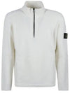 Wappen Patch Lambswool Half-Zip Knit Top White - STONE ISLAND - BALAAN 2