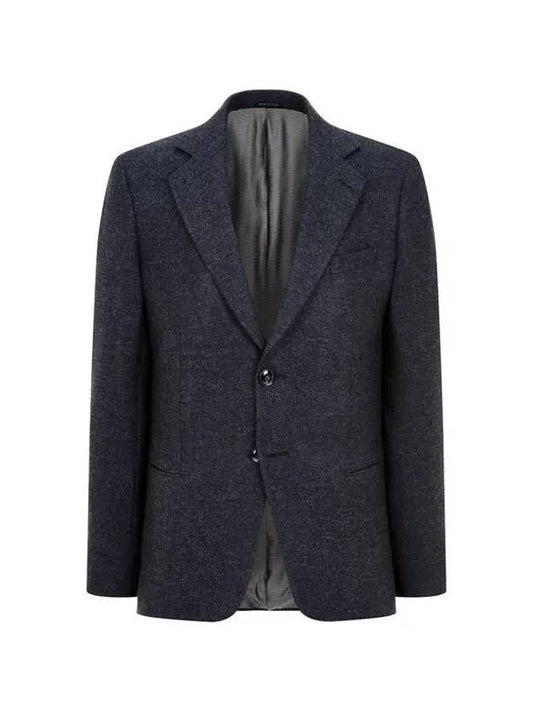 Men s Cashmere Wool Herringbone Pattern Jacket Black 271214 - GIORGIO ARMANI - BALAAN 1