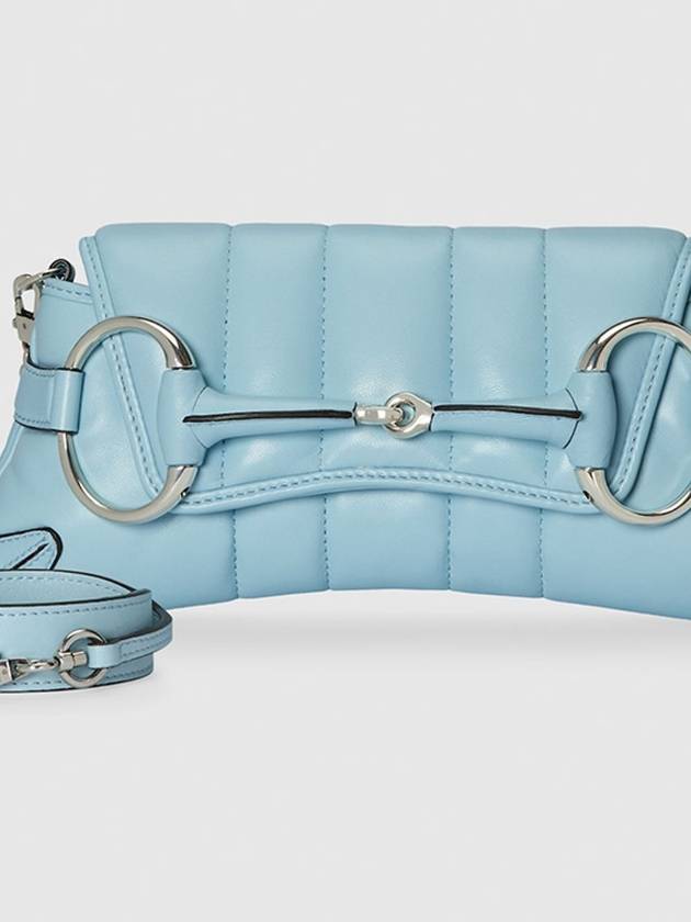 Horsebit Chain Small Light Blue 764339 - GUCCI - BALAAN 4