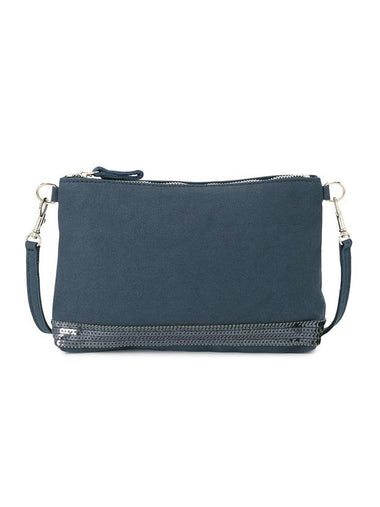 Women's Zipper Clutch Bag Navy - VANESSA BRUNO - BALAAN 1