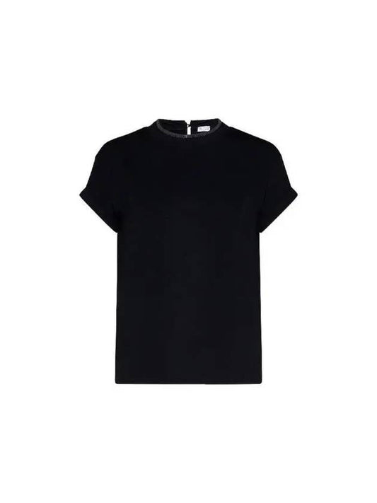 Monilli Jersey Short Sleeve T-Shirt Black - BRUNELLO CUCINELLI - BALAAN 2