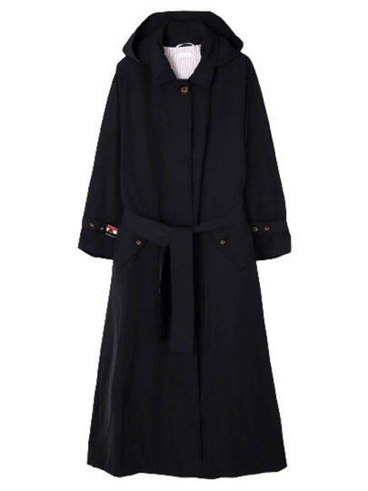 Poly Twill Car Single Coat Black - THOM BROWNE - BALAAN 2