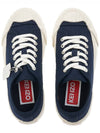 Tiger Logo Sole Cotton Low-Top Sneakers Midnight Blue - KENZO - BALAAN 7