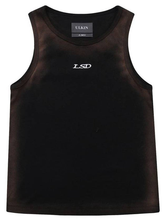 Runway Bleach Washing Logo Recycle Sleeveless Black - ULKIN - BALAAN 1