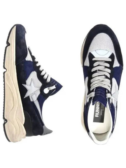 Star Running Sole Suede Low Top Sneakers Grey Navy - GOLDEN GOOSE - BALAAN 2