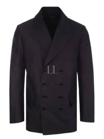 Men's Breasted Double Coat Black - TOM FORD - BALAAN 2