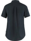 Women's Ovik Travel Short Sleeves Shirt Dark Navy - FJALL RAVEN - BALAAN 3