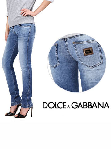 FTG2TD G875A S9001 Combi Plate Straight Jean Pants - DOLCE&GABBANA - BALAAN 1