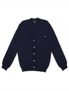 Bella Logo Embroidery Cardigan Dark Navy Blue - A.P.C. - BALAAN 2