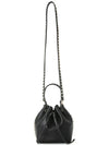 Rockstud Grain Calfskin Bucket Bag Black - VALENTINO - BALAAN 8