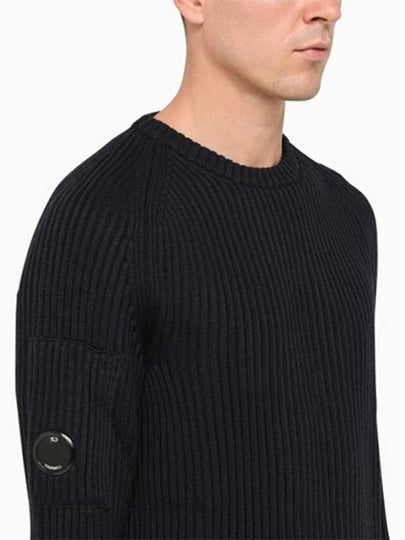 Men's Wool Lens Wappen Knit Top Navy - CP COMPANY - BALAAN 2