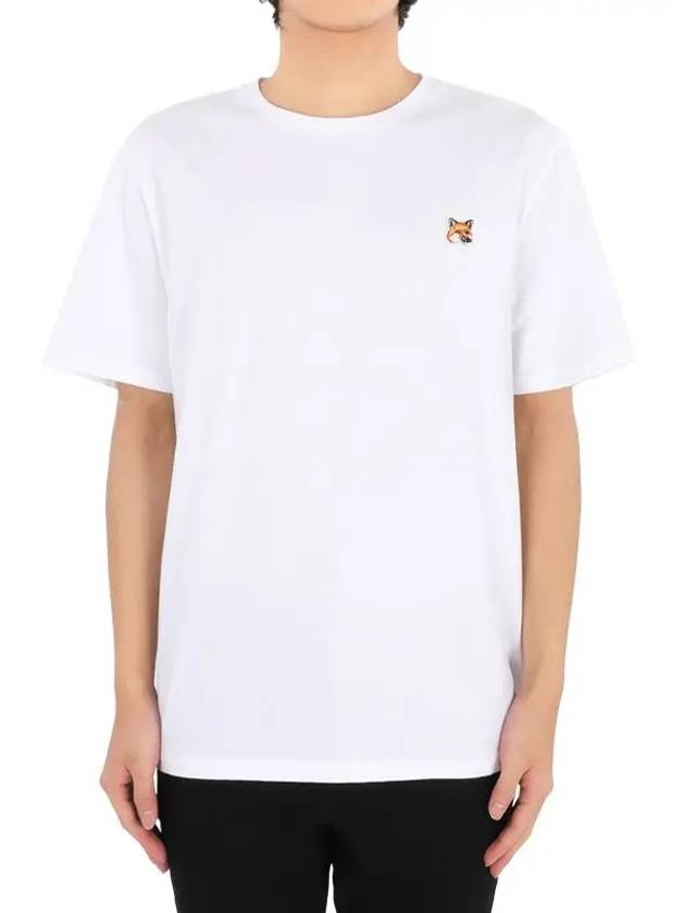 Fox Head Patch Classic Short Sleeve T-Shirt White - MAISON KITSUNE - BALAAN 3