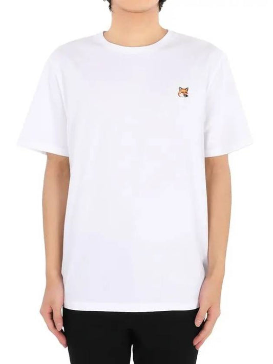 Fox Head Patch Classic Short Sleeve T-Shirt White - MAISON KITSUNE - BALAAN 2