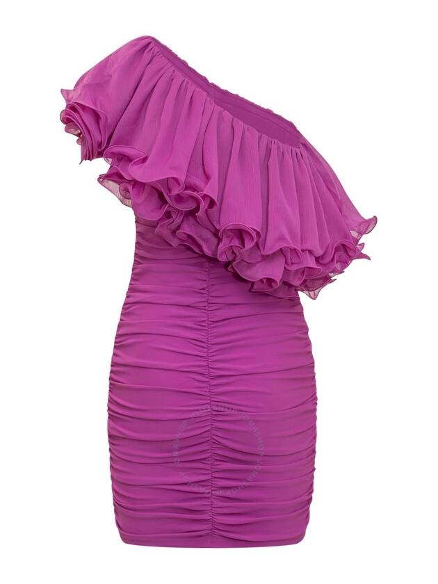 Rotate Ladies Pink Asymmetric Pleated Chiffon Mini Dress Brand Size 34 US Size 0 - ROTATE - BALAAN 2