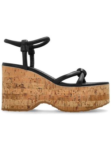 Gianvito Rossi Wedge Sandals, Women's, Black - GIANVITO ROSSI - BALAAN 1