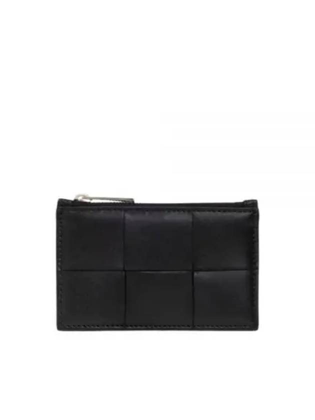 Maxi Intrecciato Zipper Coin Purse Black - BOTTEGA VENETA - BALAAN 2