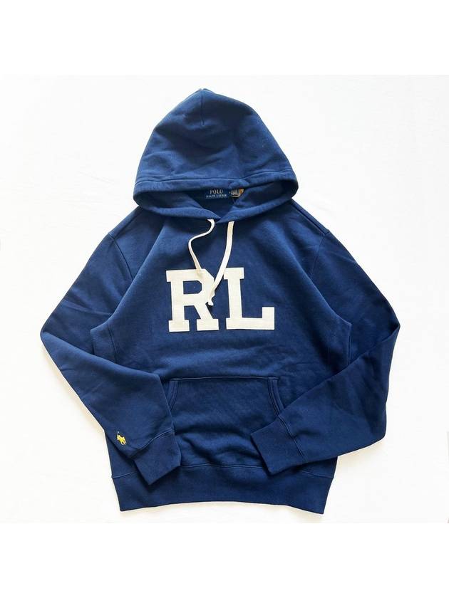 Logo Brushed Hoodie Navy - POLO RALPH LAUREN - BALAAN 3