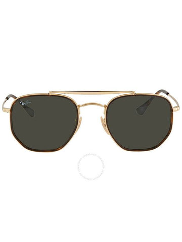 Ray Ban Marshal II Green Classic G-15 Hexagonal Unisex Sunglasses RB3648M 001 52 - RAY-BAN - BALAAN 1