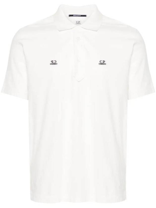 1020 Jersey Polo Shirt White - CP COMPANY - BALAAN 1