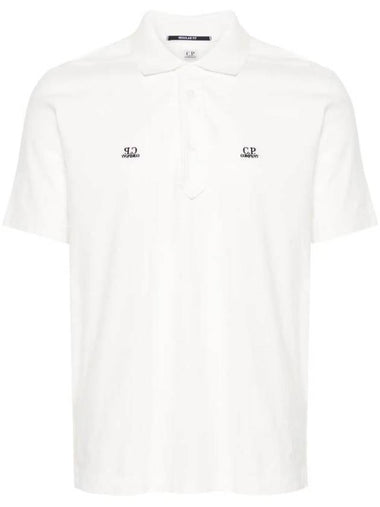 1020 Jersey Polo Shirt White - CP COMPANY - BALAAN 1