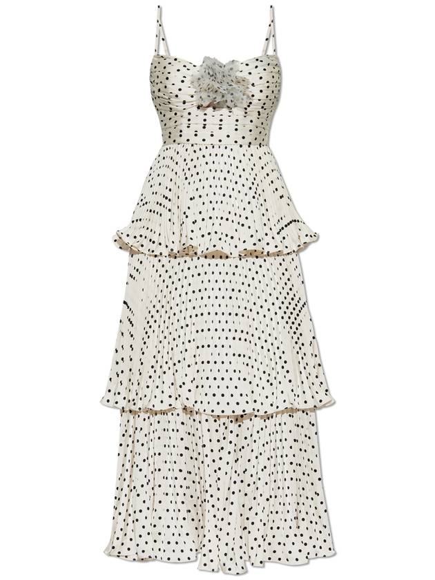 Self Portrait Dress With Polka Dot Pattern, Women's, Cream - SELF PORTRAIT - BALAAN 1