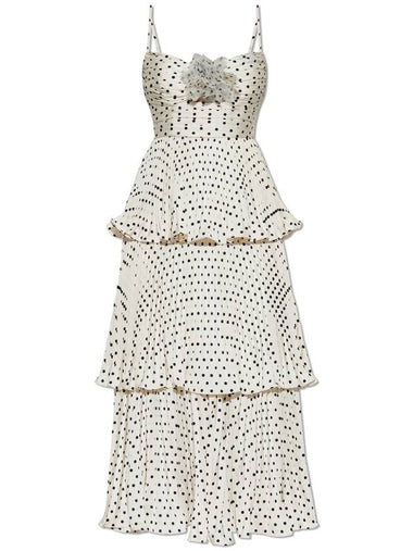 Self Portrait Dress With Polka Dot Pattern, Women's, Cream - SELF PORTRAIT - BALAAN 1