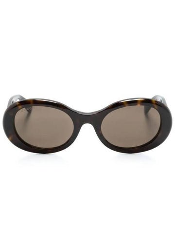 tortoiseshell oval frame sunglasses GG1587S - GUCCI - BALAAN 1