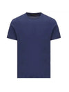 Silk Cotton Soft Short Sleeve T-Shirt Delft Blue - LORO PIANA - BALAAN 1