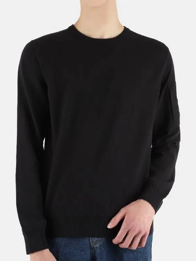 Men's Lens Wappen Cotton Sweatshirt Black - CP COMPANY - BALAAN 3
