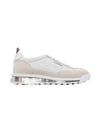 Vitello Calf Leather Clear Sole Tech Runner Sneakers White - THOM BROWNE - BALAAN 2