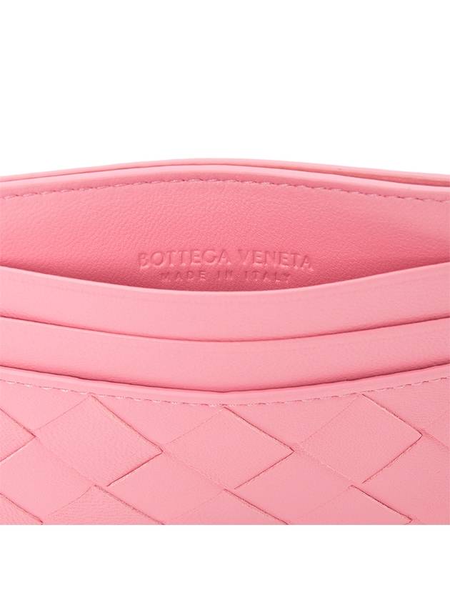 Intrecciato Leather Card Wallet Pink - BOTTEGA VENETA - BALAAN 6