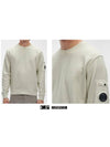 Brushed Emerized Diagonal Fleece Sweatshirt Light Grey - CP COMPANY - BALAAN 4