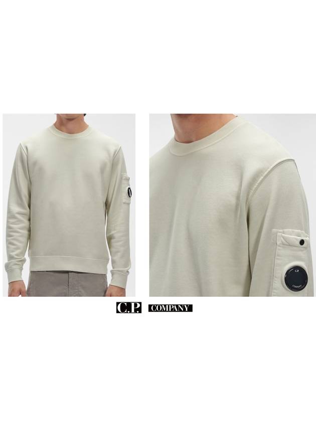 Brushed Emerized Diagonal Fleece Sweatshirt Light Grey - CP COMPANY - BALAAN 4