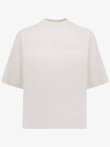 23 fw Cotton T-Shirt WITH Logo Print OWAA124F23JER0056161 B0650488279 - OFF WHITE - BALAAN 1