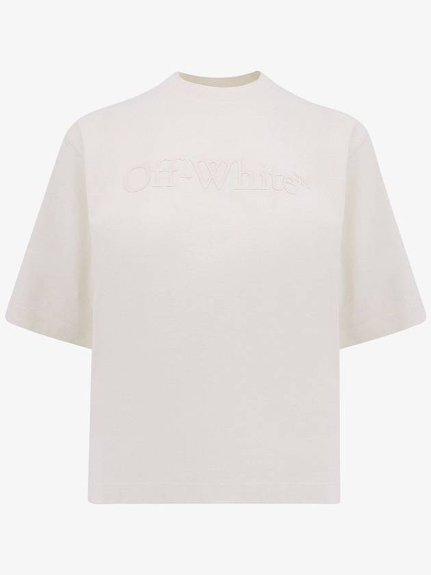 23 fw Cotton T-Shirt WITH Logo Print OWAA124F23JER0056161 B0650488279 - OFF WHITE - BALAAN 1