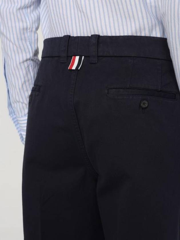 Cotton Twill Utility Straight Pants Navy - THOM BROWNE - BALAAN 6