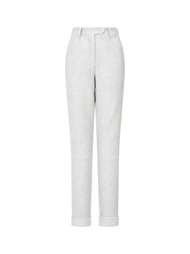 Women s Stretch Knit Roll Up Pants Melange Gray - GIORGIO ARMANI - BALAAN 1