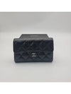 Classic medium wallet caviar black silver plate AP0232 - CHANEL - BALAAN 1