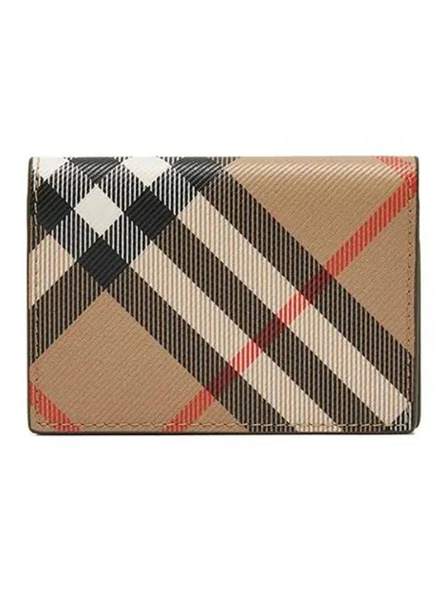 Check Folding Card Wallet Beige - BURBERRY - BALAAN 2