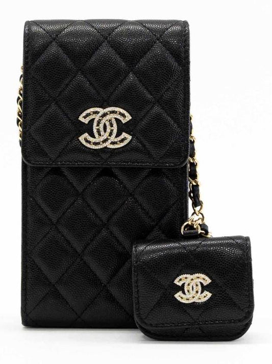 Classic Phone Holder AirPods Case Chain Mini Bag AP2742 - CHANEL - BALAAN 2