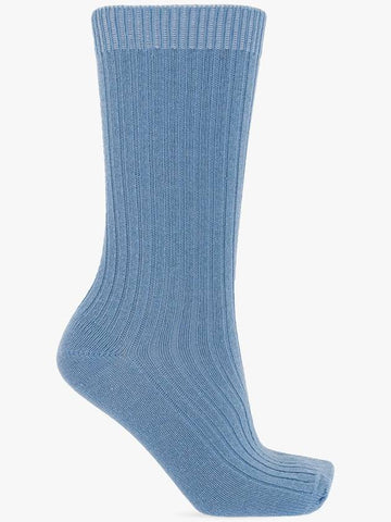 Hanro Ribbed Socks, Women's, Blue - HANRO - BALAAN 1