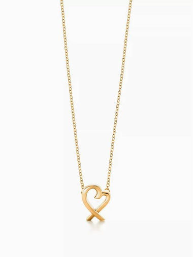 Tiffany Loving Heart Pendant Mini Yellow Gold Necklace Women - TIFFANY & CO. - BALAAN 1