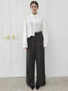 e lace point 2 chin wide pants gray - PRETONE - BALAAN 2