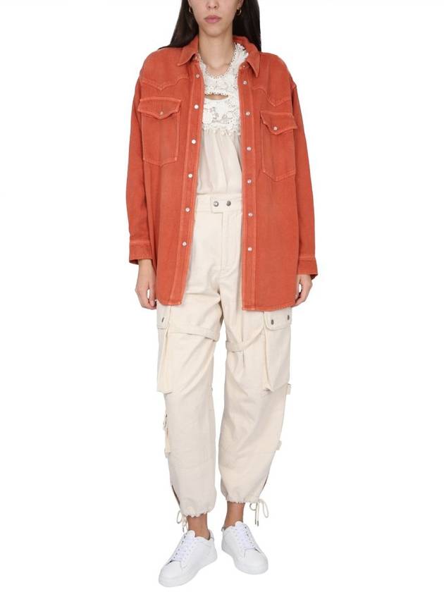 Women's Shirt Orange - ISABEL MARANT ETOILE - BALAAN 3