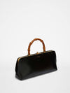 Goji Bamboo Top Handle Calf Leather Tote Bag Black - JIL SANDER - BALAAN 3