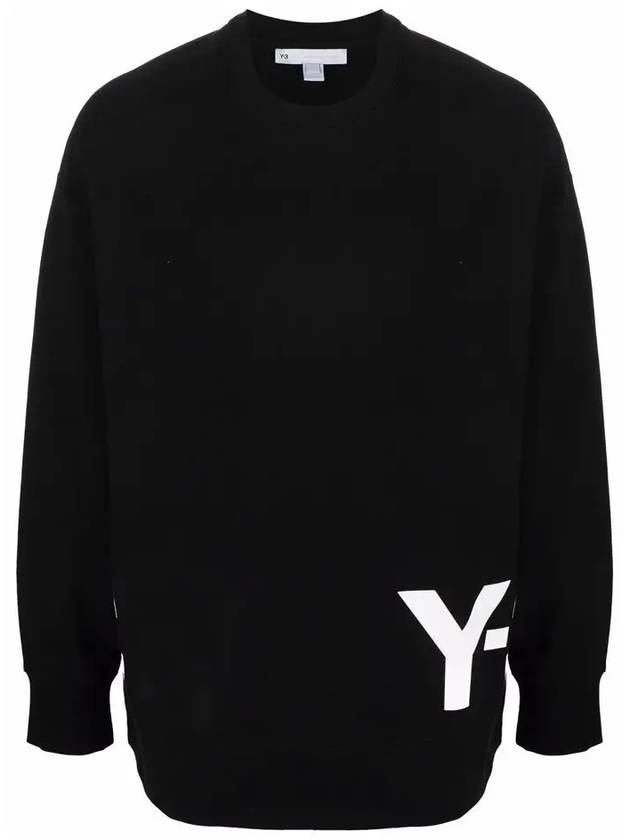 Logo Printing Crew Neck Sweatshirt Black - Y-3 - BALAAN.