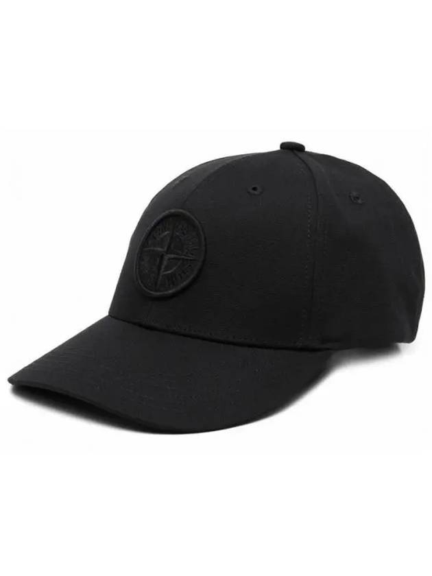 Logo Patch Ball Cap Black - STONE ISLAND - BALAAN 3