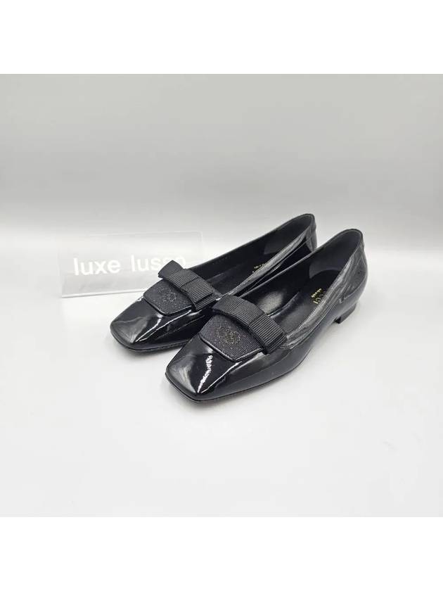 GG Canvas Patent Leather Ballet Flat Black - GUCCI - BALAAN 2